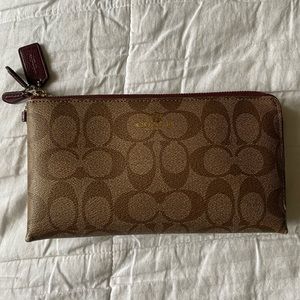 Double Zip Full Size COACH Wallet